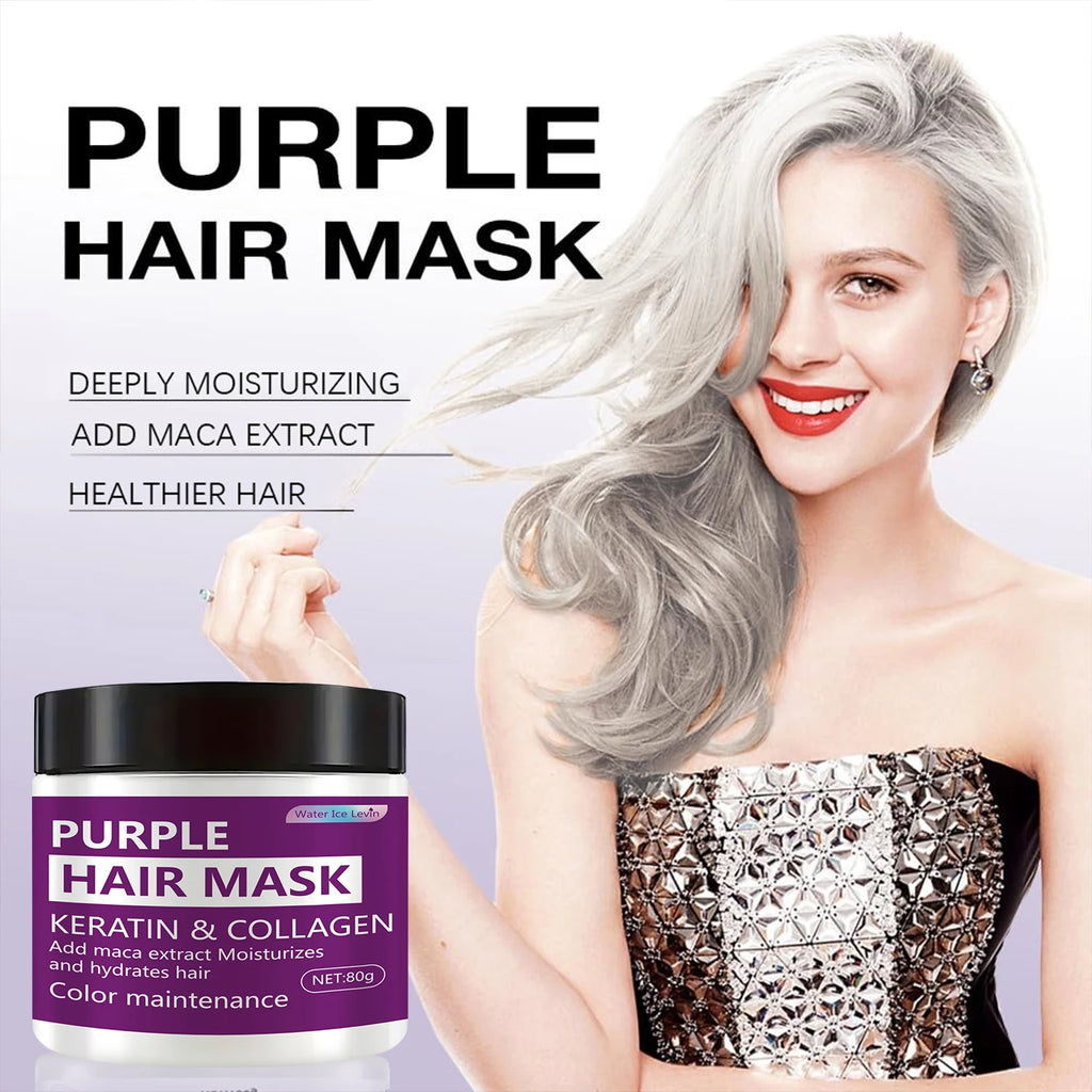 Color-Locking Deep Moisturizing Hair Mask, Helps Strengthen Frizzy and Split Ends - Removes Brass Tones, Helps Hair Maintain Natural Texture and Shine