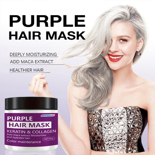 Color-Locking Deep Moisturizing Hair Mask, Helps Strengthen Frizzy and Split Ends - Removes Brass Tones, Helps Hair Maintain Natural Texture and Shine